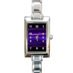 Electric Neon Indigo Black Ombre  Rectangle Italian Charm Watch