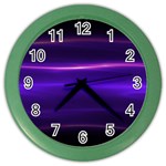 Electric Neon Indigo Black Ombre  Color Wall Clock