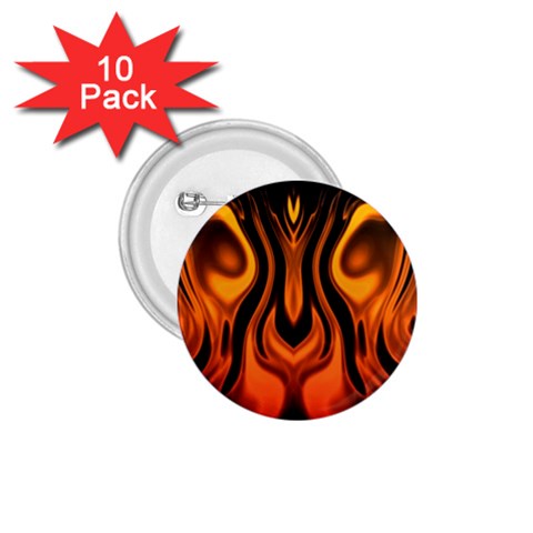 Fire and Flames Pattern 1.75  Buttons (10 pack) from ArtsNow.com Front