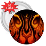 Fire and Flames Pattern 3  Buttons (10 pack) 