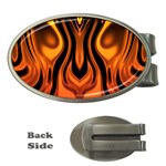 Fire and Flames Pattern Money Clips (Oval) 