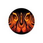 Fire and Flames Pattern Magnet 3  (Round)