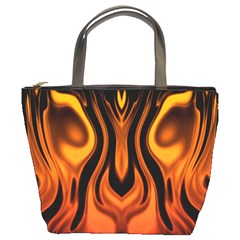 Fire and Flames Pattern Bucket Bag from ArtsNow.com Front
