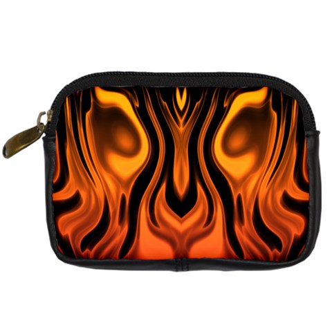 Fire and Flames Pattern Digital Camera Leather Case from ArtsNow.com Front