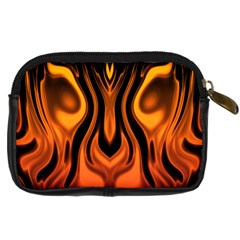 Fire and Flames Pattern Digital Camera Leather Case from ArtsNow.com Back