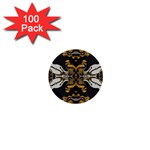 Boho Black Gold Color 1  Mini Buttons (100 pack) 