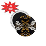 Boho Black Gold Color 1.75  Magnets (100 pack) 