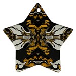 Boho Black Gold Color Star Ornament (Two Sides)