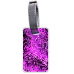 Magenta Black Abstract Art Luggage Tag (one side)