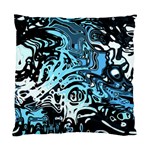 Black Blue White Abstract Art Standard Cushion Case (Two Sides)