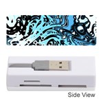 Black Blue White Abstract Art Memory Card Reader (Stick)