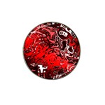Red Black Abstract Art Hat Clip Ball Marker