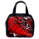 Red Black Abstract Art Classic Handbag (One Side)