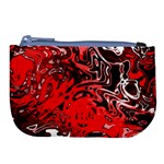 Red Black Abstract Art Large Coin Purse