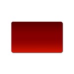 Scarlet Red Ombre Gradient Magnet (Name Card)