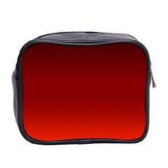 Scarlet Red Ombre Gradient Mini Toiletries Bag (Two Sides) from ArtsNow.com Back