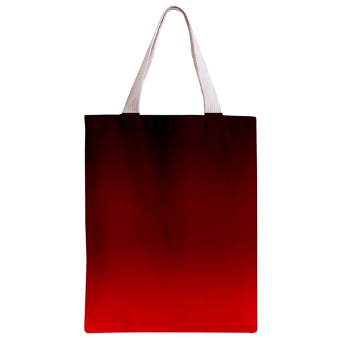 Scarlet Red Ombre Gradient Zipper Classic Tote Bag from ArtsNow.com Front