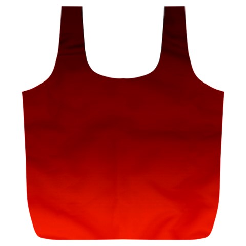 Scarlet Red Ombre Gradient Full Print Recycle Bag (XXL) from ArtsNow.com Front