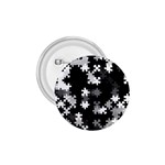 Black and White Jigsaw Puzzle Pattern 1.75  Buttons