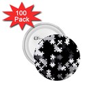 Black and White Jigsaw Puzzle Pattern 1.75  Buttons (100 pack) 