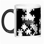 Black and White Jigsaw Puzzle Pattern Morph Mugs