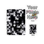 Black and White Jigsaw Puzzle Pattern Playing Cards 54 Designs (Mini)