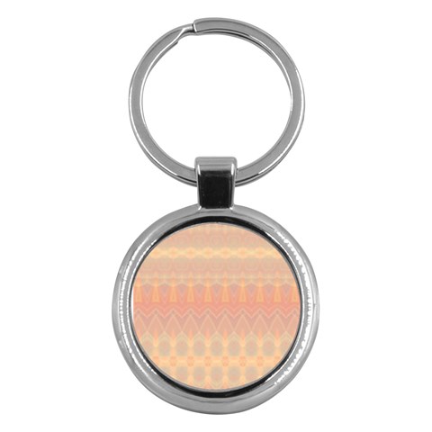 Boho Soft Peach Pattern Key Chain (Round) from ArtsNow.com Front