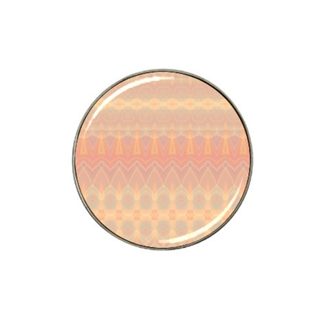 Boho Soft Peach Pattern Hat Clip Ball Marker from ArtsNow.com Front