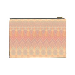 Boho Soft Peach Pattern Cosmetic Bag (Large) from ArtsNow.com Back