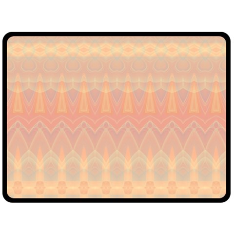Boho Soft Peach Pattern Fleece Blanket (Large)  from ArtsNow.com 80 x60  Blanket Front