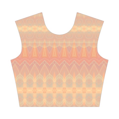 Boho Soft Peach Pattern Cotton Crop Top from ArtsNow.com Front