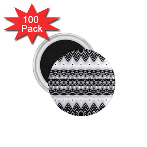 Boho Black And White  1.75  Magnets (100 pack)  from ArtsNow.com Front