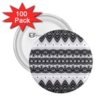 Boho Black And White  2.25  Buttons (100 pack) 