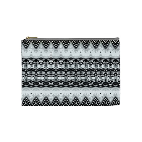 Boho Black And White  Cosmetic Bag (Medium) from ArtsNow.com Front