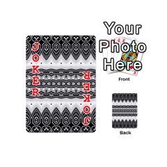Boho Black And White  Playing Cards 54 Designs (Mini) from ArtsNow.com Front - Joker2