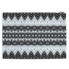 Boho Black And White  Cosmetic Bag (XXL) from ArtsNow.com Back