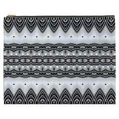 Boho Black And White  Cosmetic Bag (XXXL) from ArtsNow.com Front