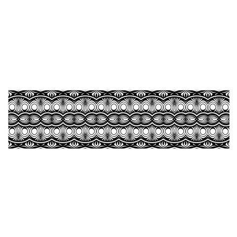 Boho Black And White  Satin Scarf (Oblong) from ArtsNow.com Front