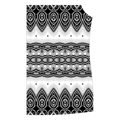 Boho Black And White  Women s Button Up Vest from ArtsNow.com Front Left