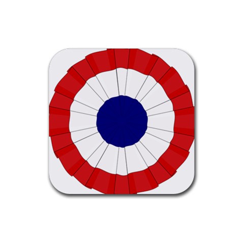 National Cockade of France  Rubber Coaster (Square)  from ArtsNow.com Front