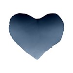 Faded Denim Blue Ombre Gradient Standard 16  Premium Heart Shape Cushions