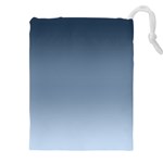 Faded Denim Blue Ombre Gradient Drawstring Pouch (4XL)