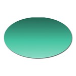 Biscay Green Gradient Ombre Oval Magnet