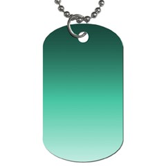 Biscay Green Gradient Ombre Dog Tag (Two Sides) from ArtsNow.com Front