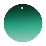 Biscay Green Gradient Ombre Round Ornament (Two Sides)