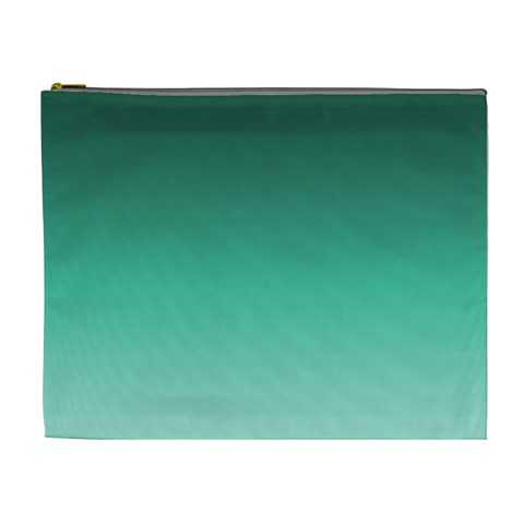Biscay Green Gradient Ombre Cosmetic Bag (XL) from ArtsNow.com Front