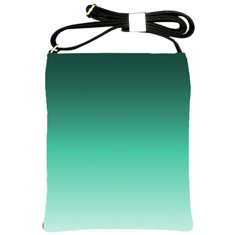 Biscay Green Gradient Ombre Shoulder Sling Bag from ArtsNow.com Front