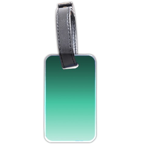 Biscay Green Gradient Ombre Luggage Tag (two sides) from ArtsNow.com Front