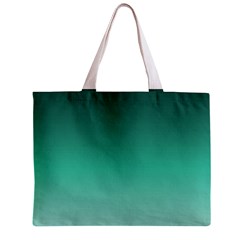 Biscay Green Gradient Ombre Zipper Mini Tote Bag from ArtsNow.com Front