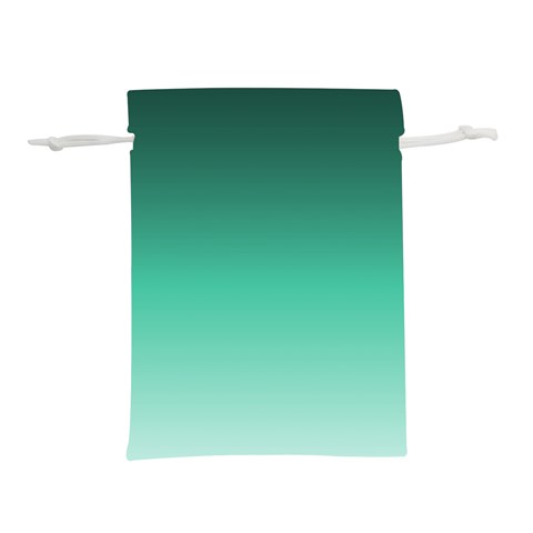 Biscay Green Gradient Ombre Lightweight Drawstring Pouch (L) from ArtsNow.com Front